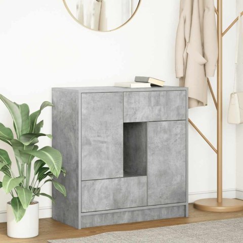 KOMODA Z SZUFLADAMI I DRZWIAMI SZAROŚĆ BETONU 70,5X34X74,5CM