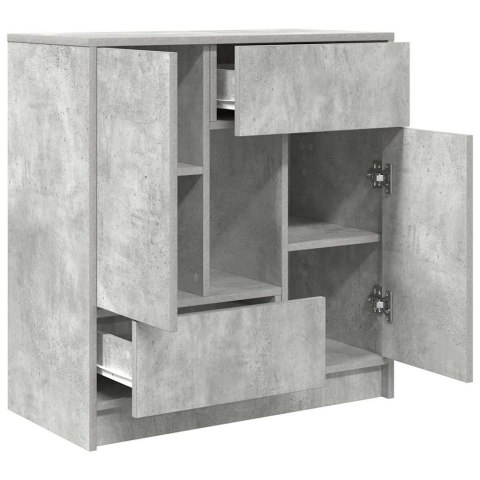 KOMODA Z SZUFLADAMI I DRZWIAMI SZAROŚĆ BETONU 70,5X34X74,5CM