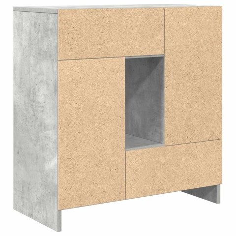 KOMODA Z SZUFLADAMI I DRZWIAMI SZAROŚĆ BETONU 70,5X34X74,5CM