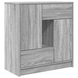 KOMODA Z SZUFLADAMI I DRZWIAMI SZARY DĄB SONOMA 70,5X34X74,5CM