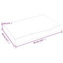 BLAT DO ŁAZIENKI JASNOBRĄZOWY 60X40X(2-6)CM LITE DREWNO