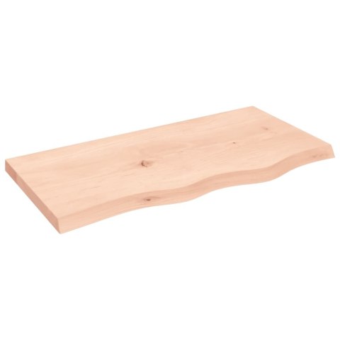 PÓŁKA 80X40X(2-4)CM SUROWE LITE DREWNO DĘBOWE
