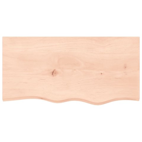 PÓŁKA 80X40X(2-4)CM SUROWE LITE DREWNO DĘBOWE