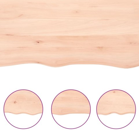 PÓŁKA 80X40X(2-4)CM SUROWE LITE DREWNO DĘBOWE