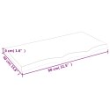 PÓŁKA 80X40X(2-4)CM SUROWE LITE DREWNO DĘBOWE