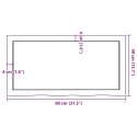PÓŁKA 80X40X(2-4)CM SUROWE LITE DREWNO DĘBOWE