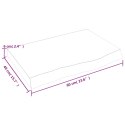 BLAT DO ŁAZIENKI CIEMNOBRĄZOWY 60X40X(2-6)CM LITE DREWNO