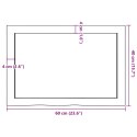 BLAT DO ŁAZIENKI CIEMNOBRĄZOWY 60X40X(2-6)CM LITE DREWNO