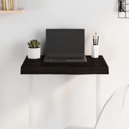 BLAT STOŁU CIEMNOBRĄZOWY 60X40X(2-6)CM LITE DREWNO DĘBOWE