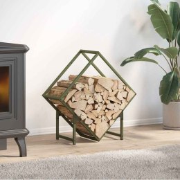 STOJAK NA DREWNO OPAŁOWE OLIWKOWO-ZIELONY 60X25X60CM