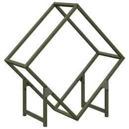 STOJAK NA DREWNO OPAŁOWE OLIWKOWO-ZIELONY 60X25X60CM