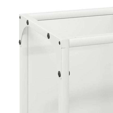 STOJAK NA DREWNO OPAŁOWE BIAŁY 25X25X100CM