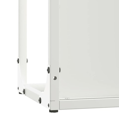 STOJAK NA DREWNO OPAŁOWE BIAŁY 25X25X100CM