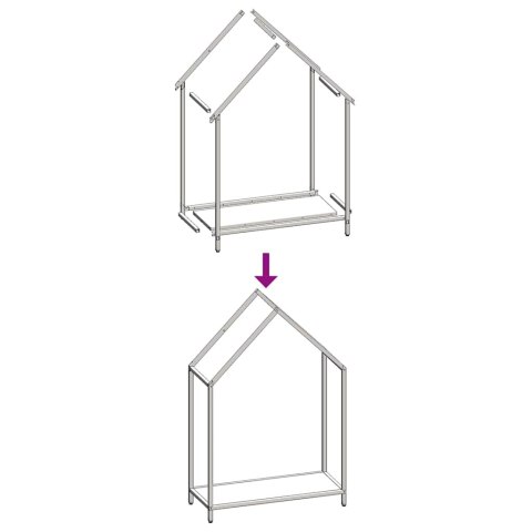STOJAK NA DREWNO OPAŁOWE OLIWKOWO-ZIELONY 60X25X90CM