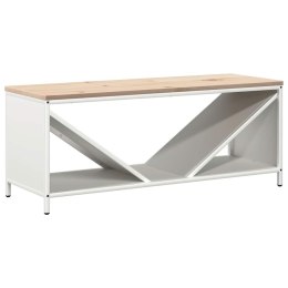 STOJAK NA DREWNO OPAŁOWE Z DREWNIANYM BLATEM 100,5X35,5X40CM