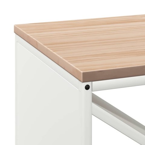 STOJAK NA DREWNO OPAŁOWE Z DREWNIANYM BLATEM 100,5X35,5X40CM