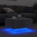 STOLIK KAWOWY Z PODŚWIETLENIEM LED SZAROŚĆ BETONU 55X55X31CM
