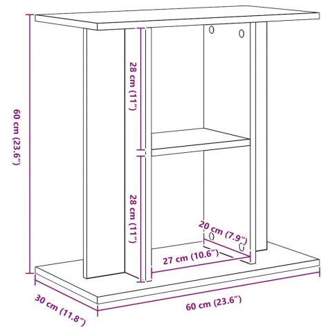 SZAFKA POD AKWARIUM CZARNY DĄB 60X30X60CM