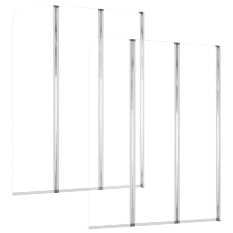 2 PARAWANY NA WANNĘ 104X130CM SZKŁO HARTOWANE PRZEZROCZYSTE