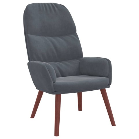 FOTEL CIEMNOSZARY OBITY AKSAMITEM