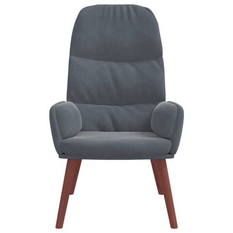 FOTEL CIEMNOSZARY OBITY AKSAMITEM