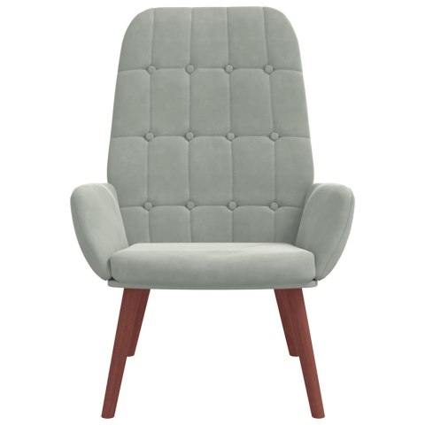 FOTEL JASNOSZARY OBITY AKSAMITEM