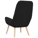 FOTEL WYPOCZYNKOWY CZARNY OBITY TKANINĄ