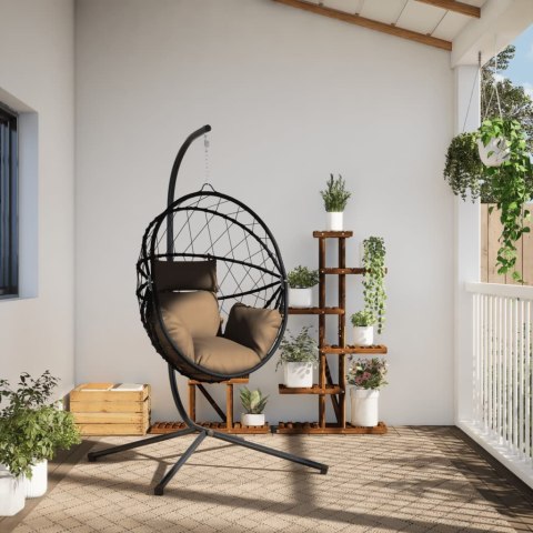 STYLOWY FOTEL WISZĄCY HUŚTAWKA FOTEL OGRODOWY KOKON + PODUSZKI GRATIS