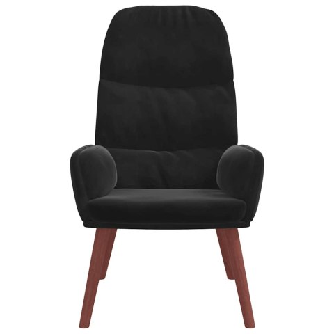 FOTEL CZARNY OBITY AKSAMITEM