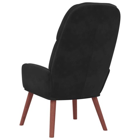 FOTEL CZARNY OBITY AKSAMITEM