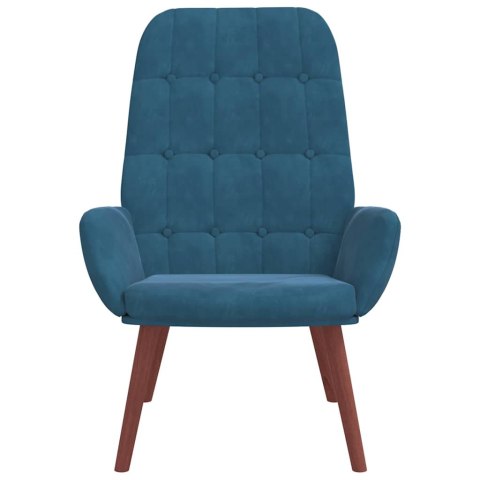 FOTEL NIEBIESKI OBITY AKSAMITEM