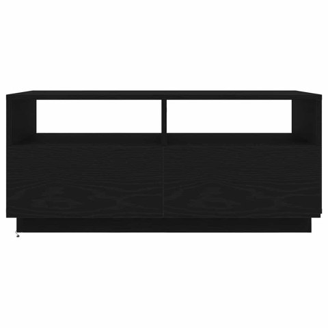 STOLIK KAWOWY Z OŚWIETLENIEM LED CZARNY DĄB 90X49X40CM