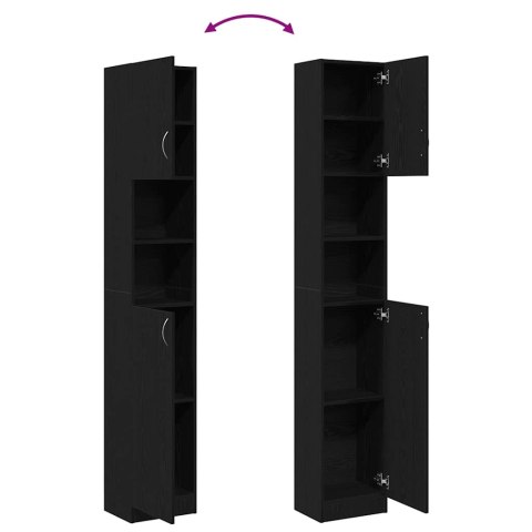 SZAFKA ŁAZIENKOWA CZARNY DĄB 32X25,5X190CM