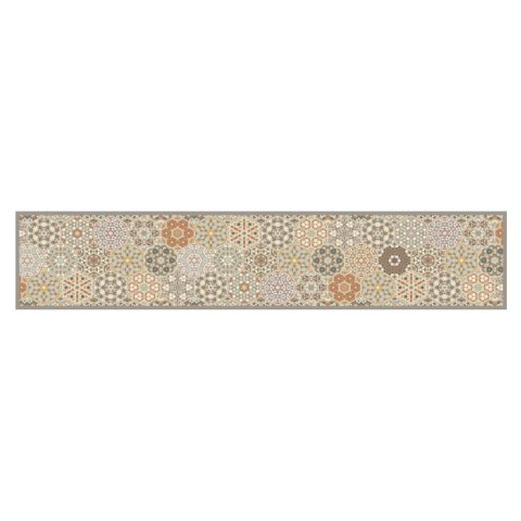 DYWANIK KUCHENNY WZÓR W SZEŚCIOKĄTY PASTELOWY 60X300CM