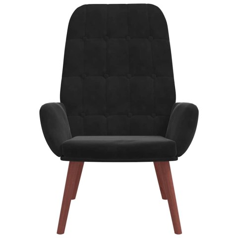 FOTEL CZARNY OBITY AKSAMITEM