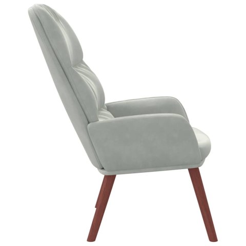 FOTEL JASNOSZARY OBITY AKSAMITEM