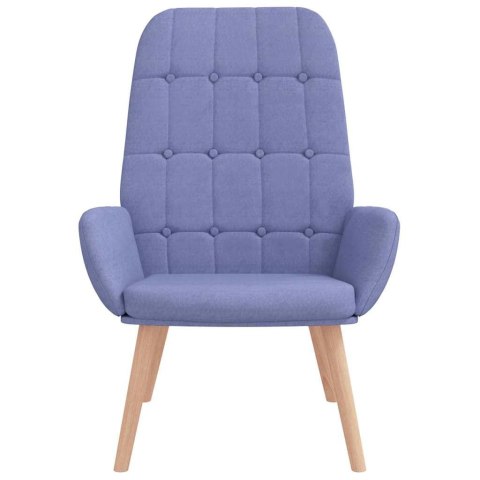 FOTEL RELAKSACYJNY JEANS NIEBIESKI TKANINA