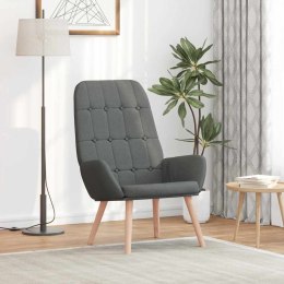 FOTEL WYPOCZYNKOWY CIEMNOSZARY OBITY TKANINĄ