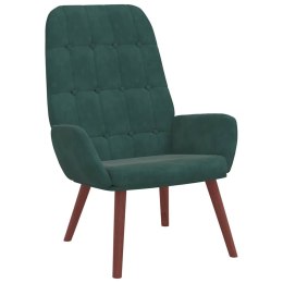 FOTEL CIEMNOZIELONY OBITY AKSAMITEM