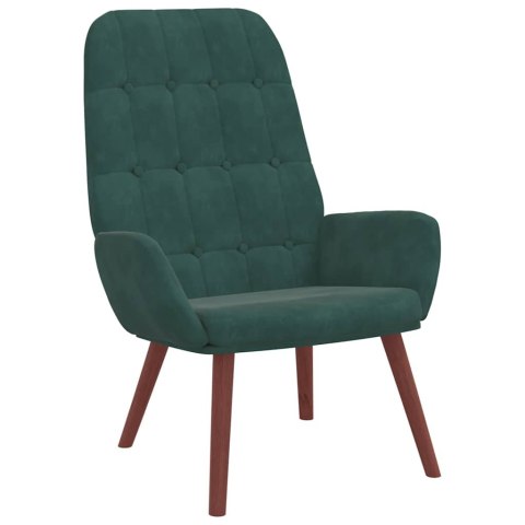 FOTEL CIEMNOZIELONY OBITY AKSAMITEM