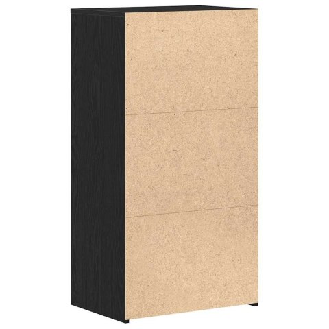 KOMODA Z 6 SZUFLADAMI CZARNY DĄB 50X34X96CM