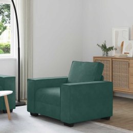 SOFA FOTEL CIEMNOZIELONY 59CM AKSAMIT