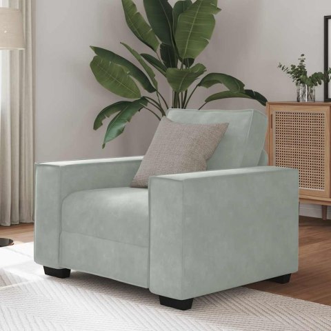 SOFA FOTEL JASNOSZARY 59CM AKSAMIT
