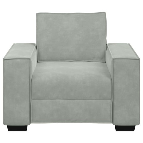 SOFA FOTEL JASNOSZARY 59CM AKSAMIT