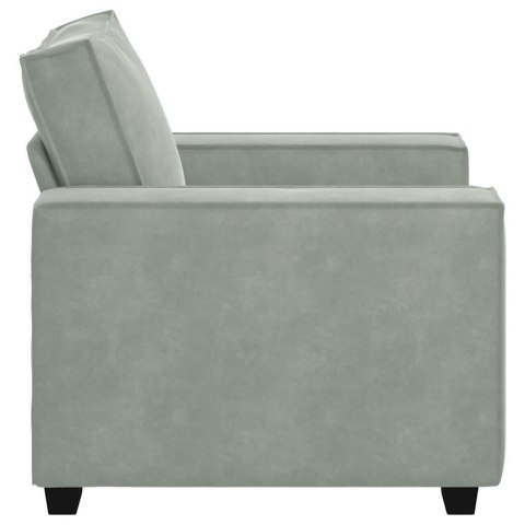 SOFA FOTEL JASNOSZARY 59CM AKSAMIT