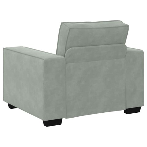 SOFA FOTEL JASNOSZARY 59CM AKSAMIT