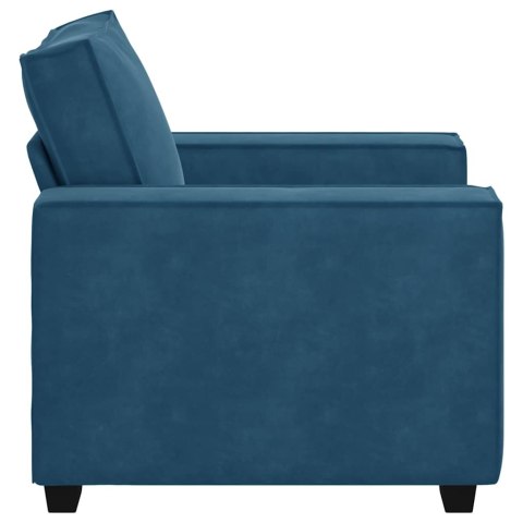 SOFA FOTEL NIEBIESKI 59CM AKSAMIT