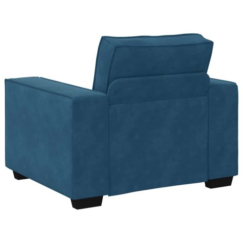 SOFA FOTEL NIEBIESKI 59CM AKSAMIT
