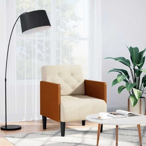 SOFA FOTEL Z PODŁOKIETNIKAMI 55CM LEN