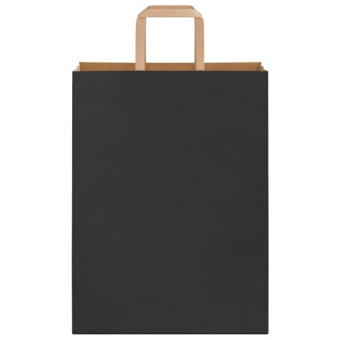 TORBY PAPIEROWE 250 SZT. Z UCHWYTAMI CZARNE 26X12X35CM
